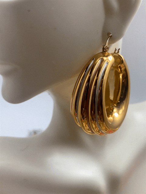 Tricolor Gypsy Hoops