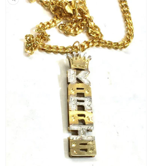Personalized Vertical Double Plated Necklace