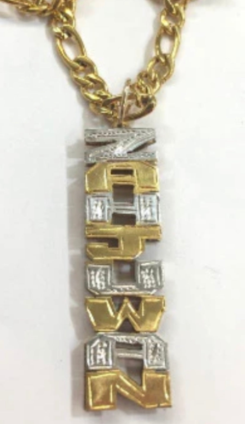 Personalized Vertical Double Plated Necklace