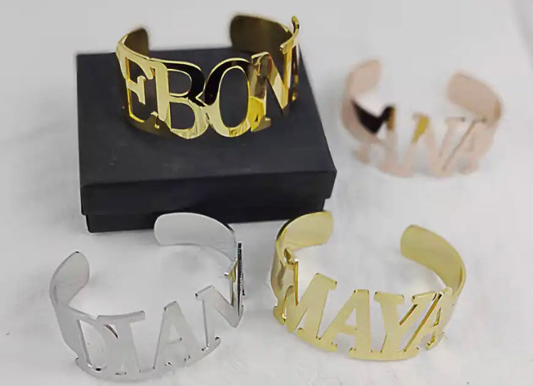 Chunky Name Bangle