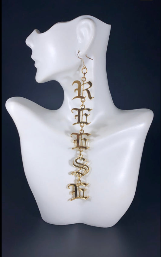Personalized Dangly Initial Earrings