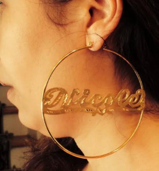 Personalized Thin Hoops