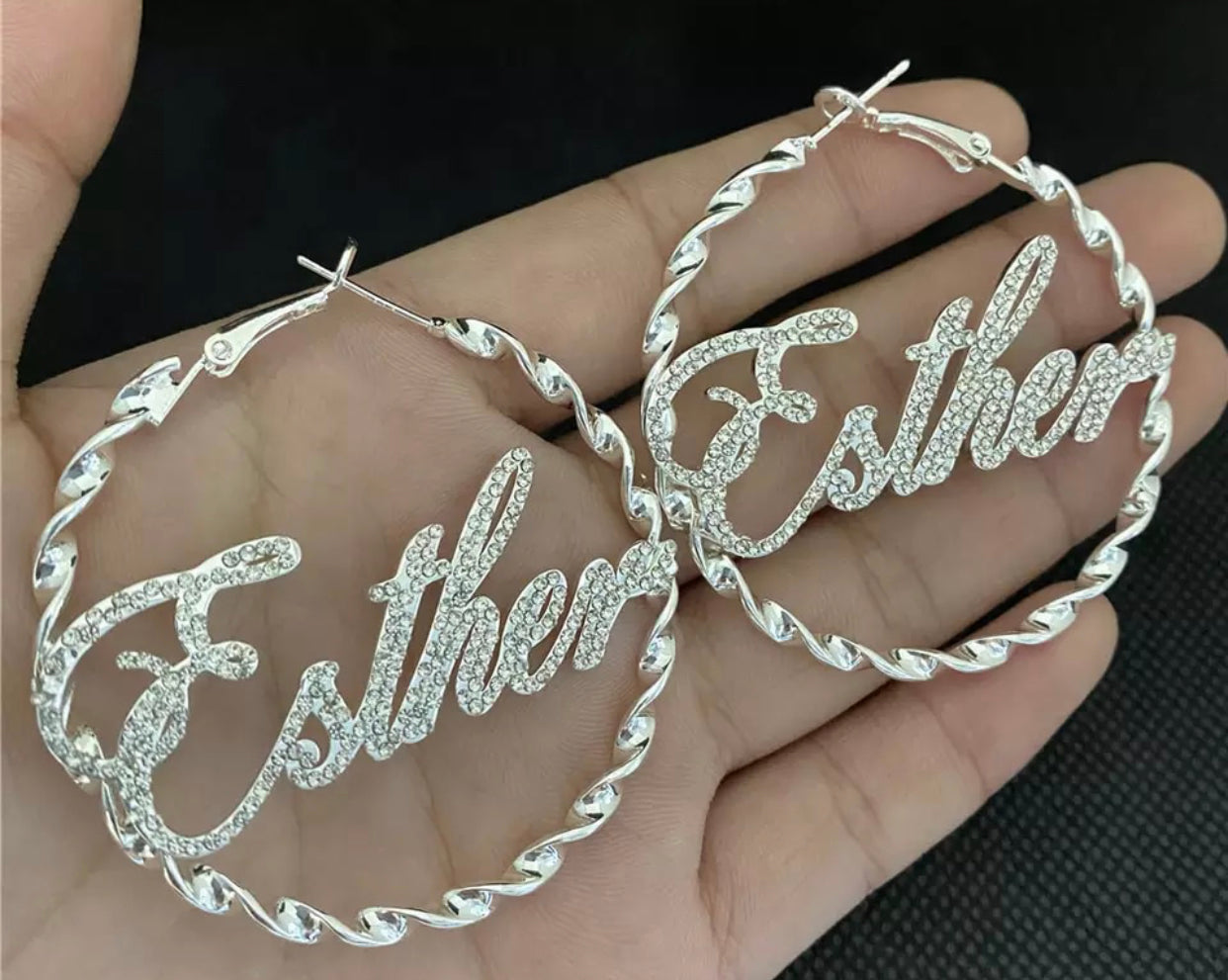 Personalized Twisty Icy Hoops